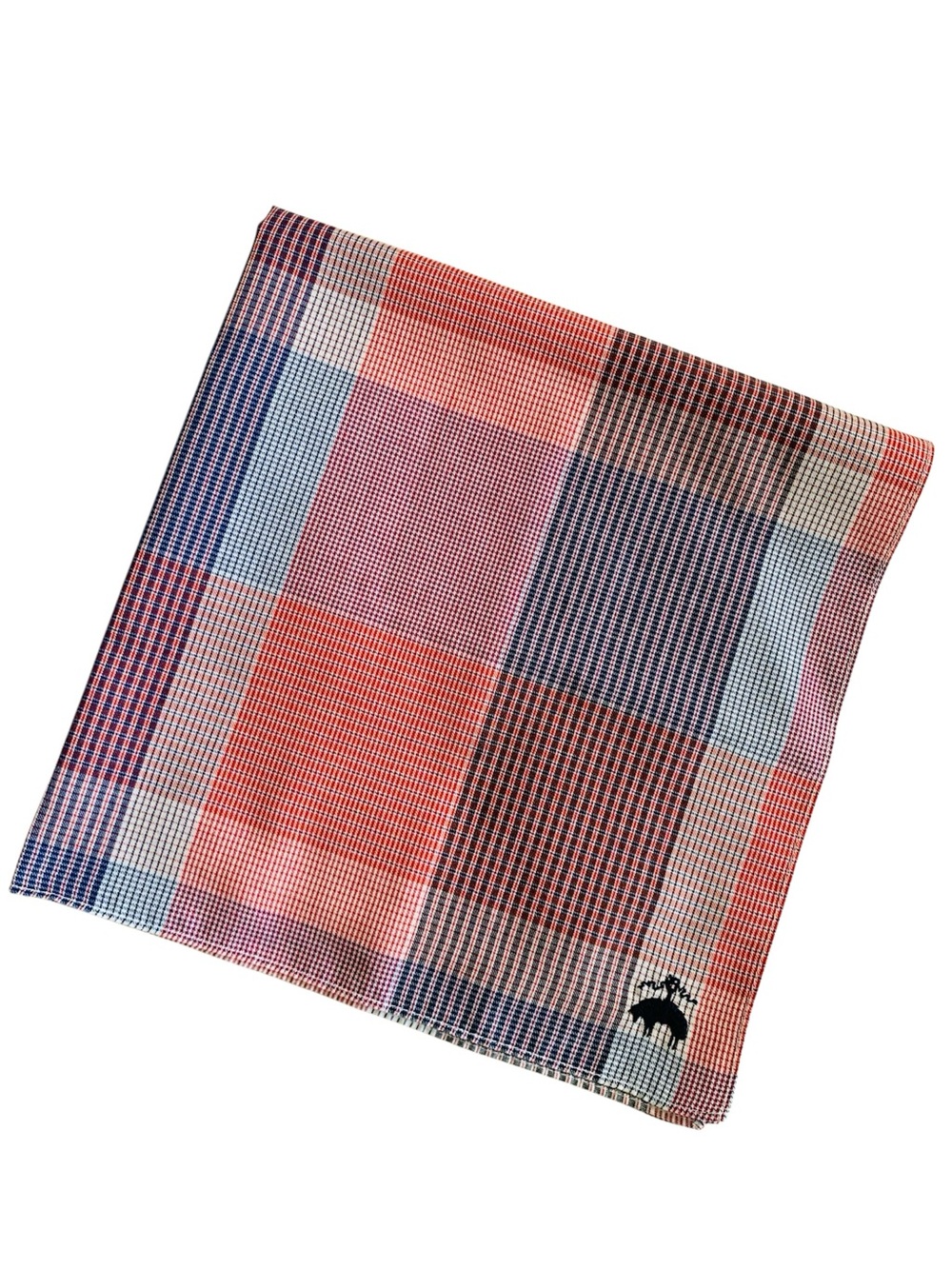 Brooks Brothers Golden Fleece Plaid Handkerchief 18.5” Square 100% Cotton